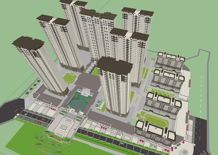 [江苏]翡翠天御新古典豪宅建筑模型设计-sketchup模型-筑龙渲染表现论坛