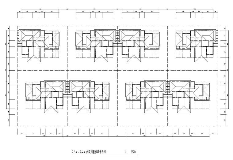 合院别墅住宅建筑住宅楼设计图-合院别墅四层平面图