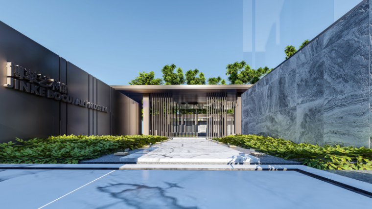 路易吉博科尼大学资料下载-[安徽]金科博翠艺术馆示范区建筑模型设计