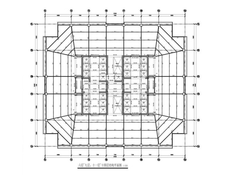 大剧院机电图资料下载-180m超高层商业+剧院+办公楼结构总体设计图