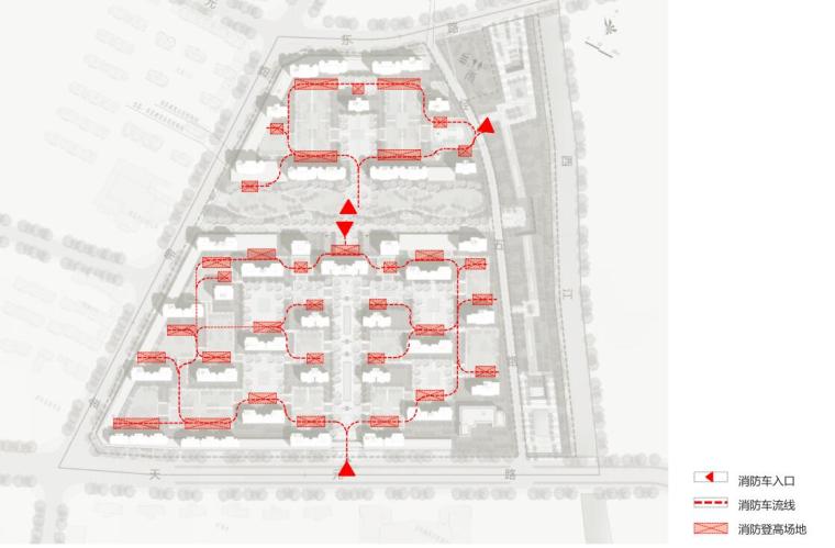 [浙江]知名地产江景高层住宅建筑方案文本-消防分析