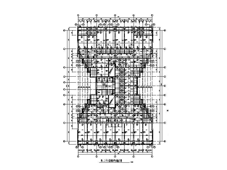 90平三层施工图资料下载-97m商场+办公楼办公大厦框剪结构施工图