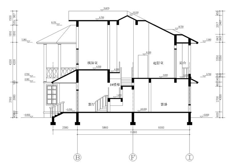 现代风格独栋别墅建筑施工图(cad)-别墅建筑-筑龙建筑设计论坛