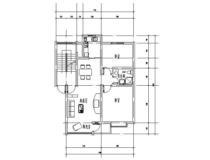 多层居住小区cad户型图资料下载-小区住宅经典套房户型设计图（CAD）