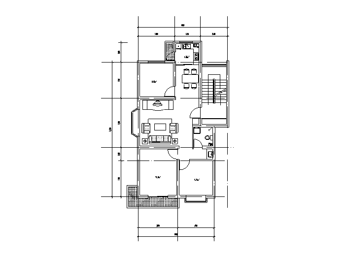 小区住宅经典套房户型设计图（CAD）-套房户型设计图4