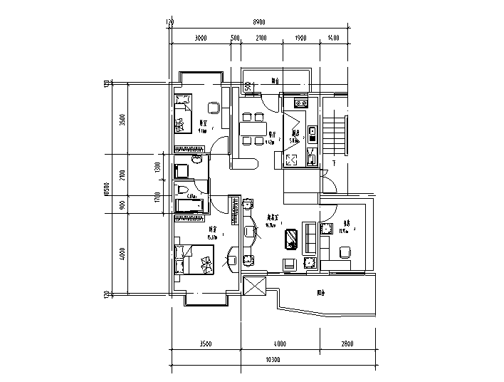 41种独户户型设计图（CAD）-独户户型设计图4