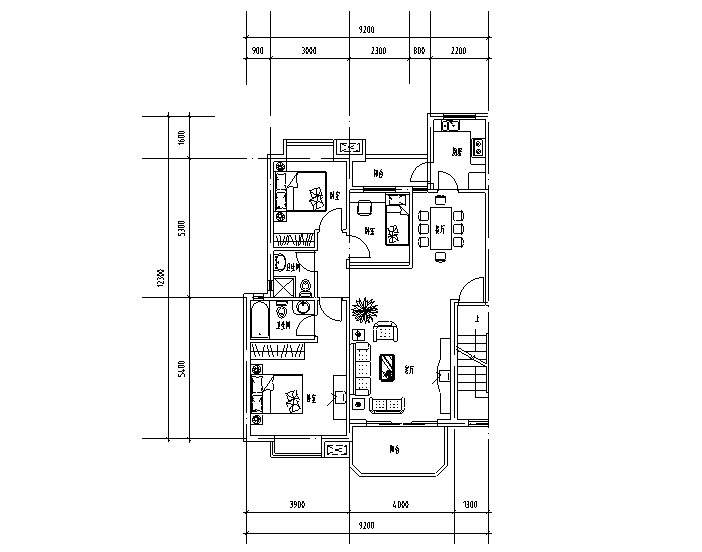 41种独户户型设计图（CAD）-独户户型设计图3