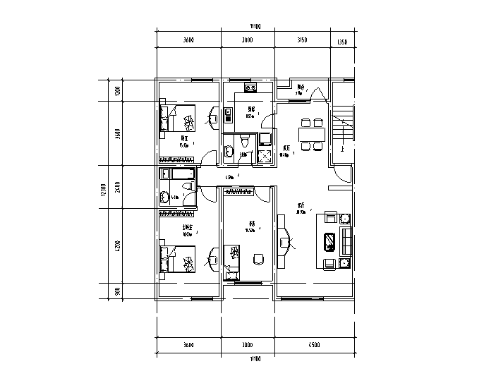 41种独户户型设计图（CAD）-独户户型设计图6