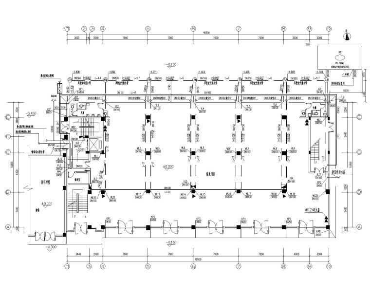 28层办公楼cad资料下载-七层商业办公楼建筑给排水施工图