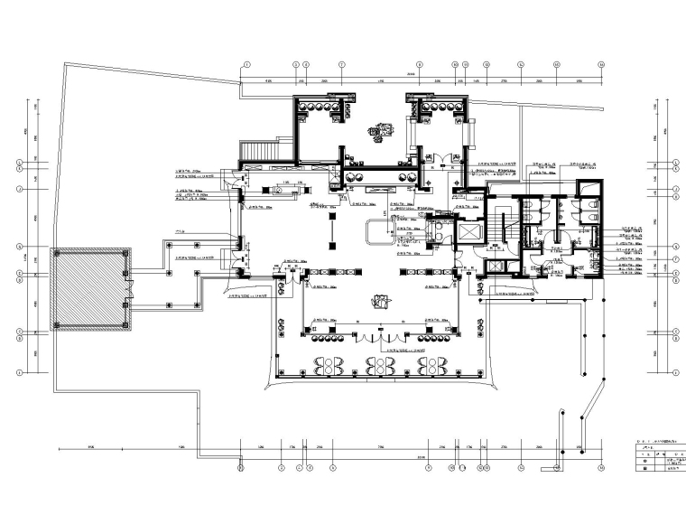 绍兴知名地产越州府北售楼处全套施工图+效果图-8一层强弱电出线图