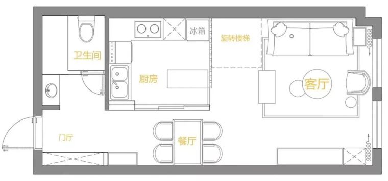 复式北欧装修资料下载-42平的混搭风复式楼，布局巧妙又实用