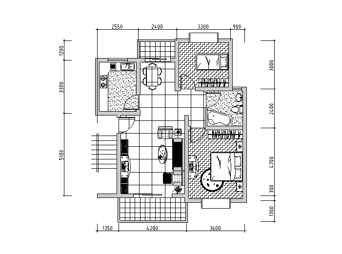 22种经典套房户型设计图(cad)