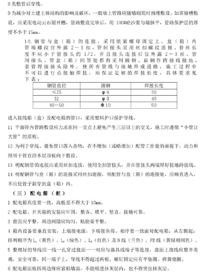 哈尔滨住宅电气安装施工组织设计-配电箱柜安装