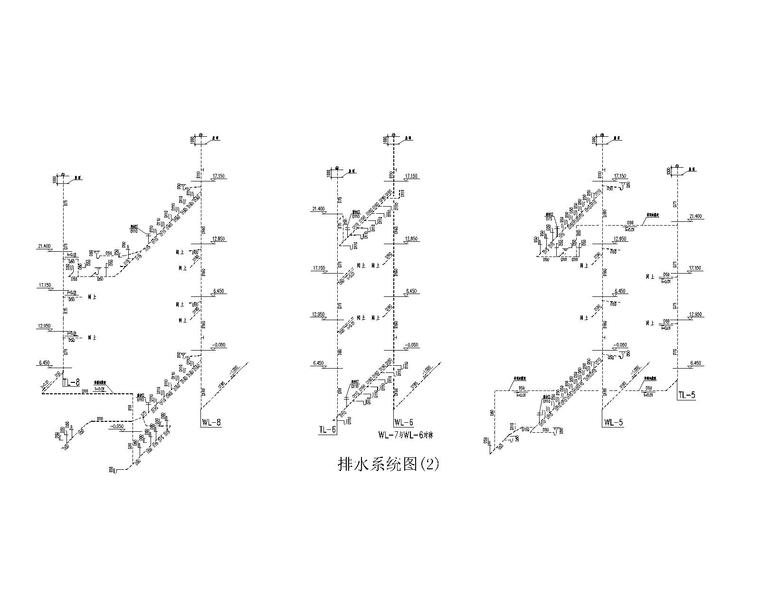 四层客运站给排水施工图-排水系统图