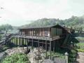 傈僳族精品野奢山地度假酒店建筑模型设计