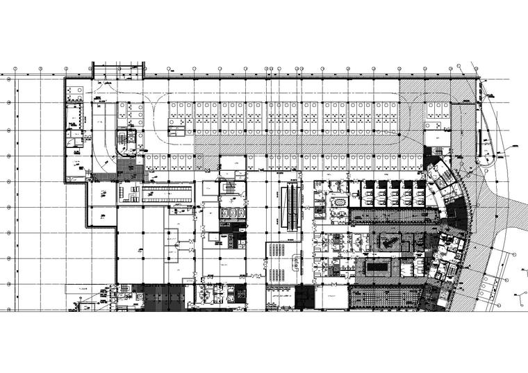 [贵州]贵州茅台医院项目设计工程施工图-玉液中路入口层平面图