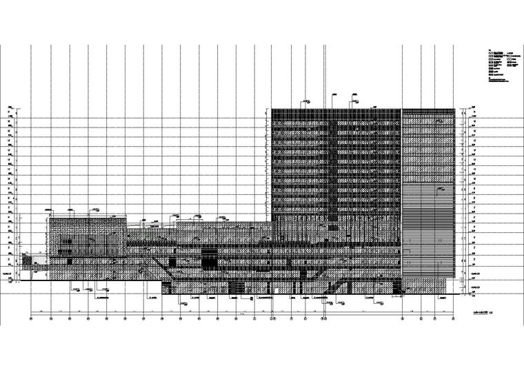 [贵州]贵州茅台医院项目设计工程施工图-轴立面图2