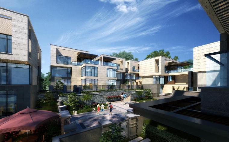 新亚洲风格住宅建筑模型资料下载-新亚洲风格融信长岛别墅建筑模型设计