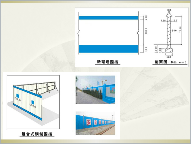 长沙市施工围挡图集资料下载-安全防护及临时设施标准图集