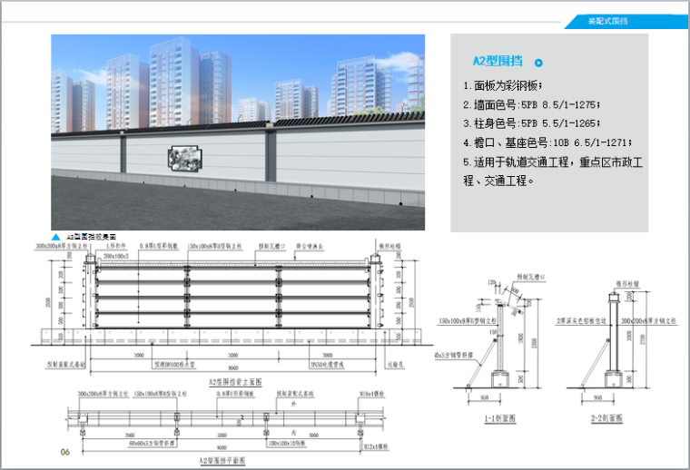 2018宜昌市施工围挡技术标准（PPT格式）-A2型围挡