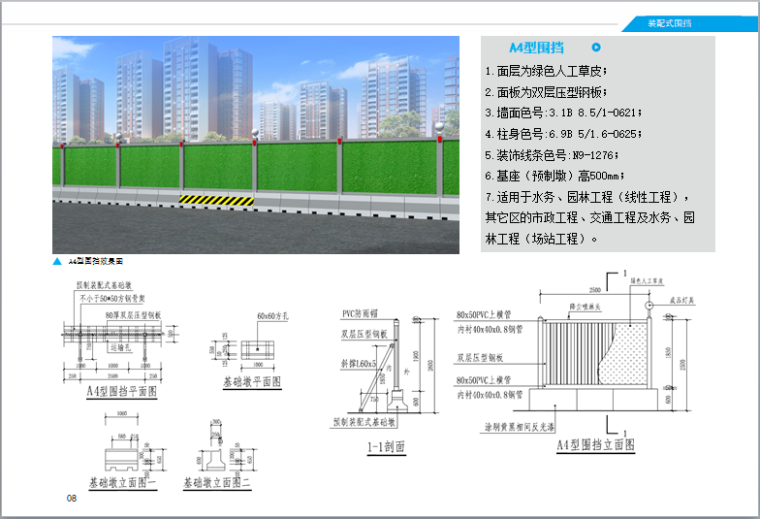 2018宜昌市施工围挡技术标准（PPT格式）-A4型围挡