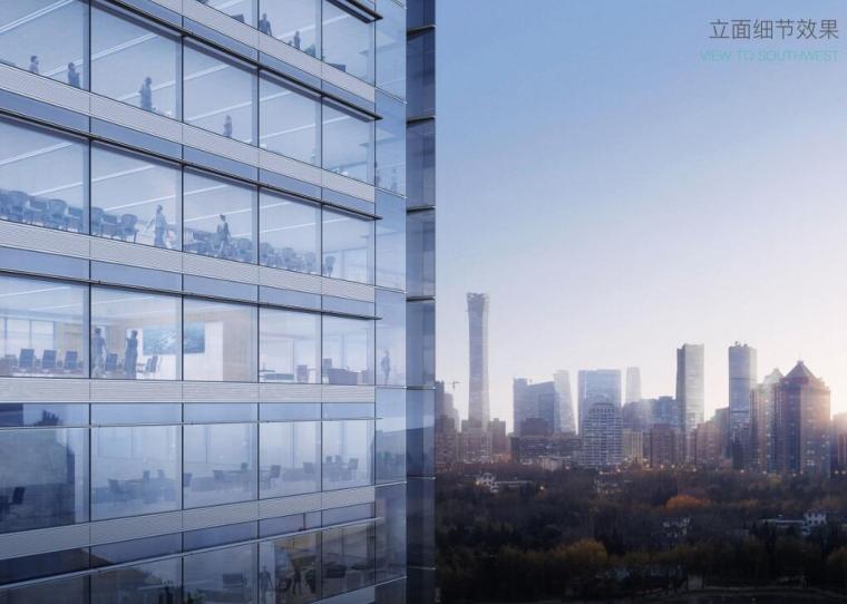 [北京]现代高层顶级豪宅建筑方案文本-立面细节效果
