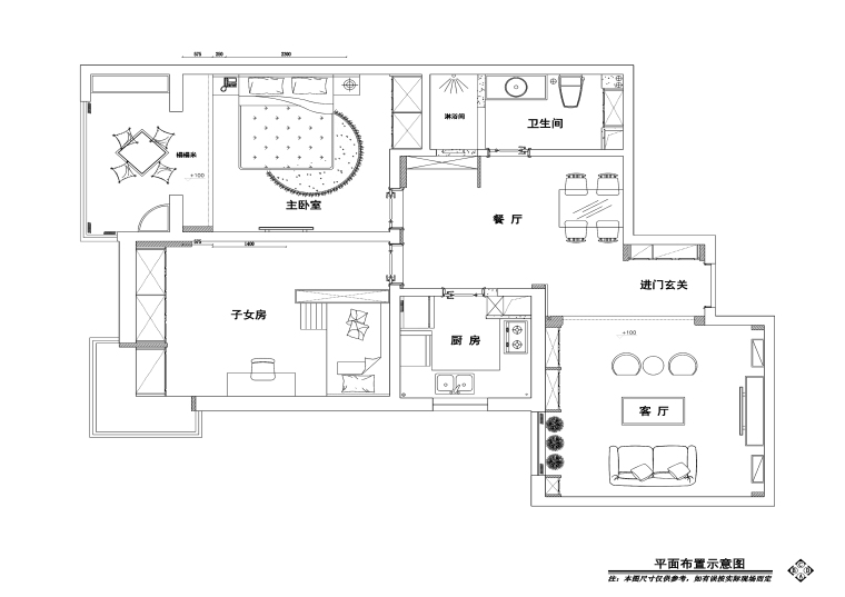 2019居室效果资料下载-东南亚风格两居室住宅装修施工图+效果图