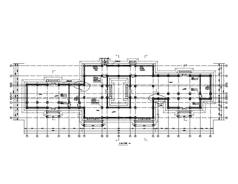 仿古建筑商业街结构施工图(含模型计算书)-12-6区一层平面图