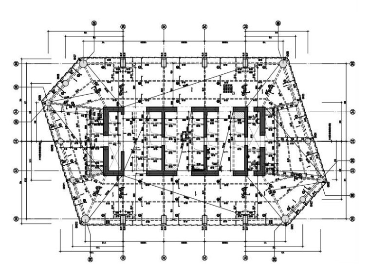 办公楼施工总平面图布置资料下载-369m钢框架+混凝土核心筒酒店办公楼施工图