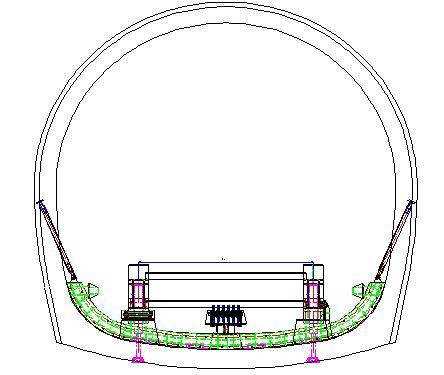 水工隧洞衬砌专项施工方案（清楚明了）-仰拱台车断面图