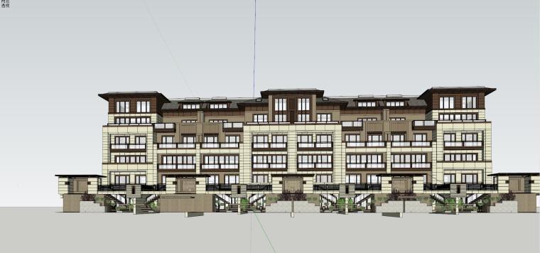 新亚洲住宅施工图资料下载-新亚洲6F叠拼su精细，施工图翻模