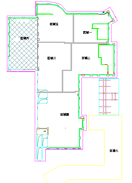 [成都]中学项目高大模板专项施工方案2019年-30模板支撑体系平面示意图