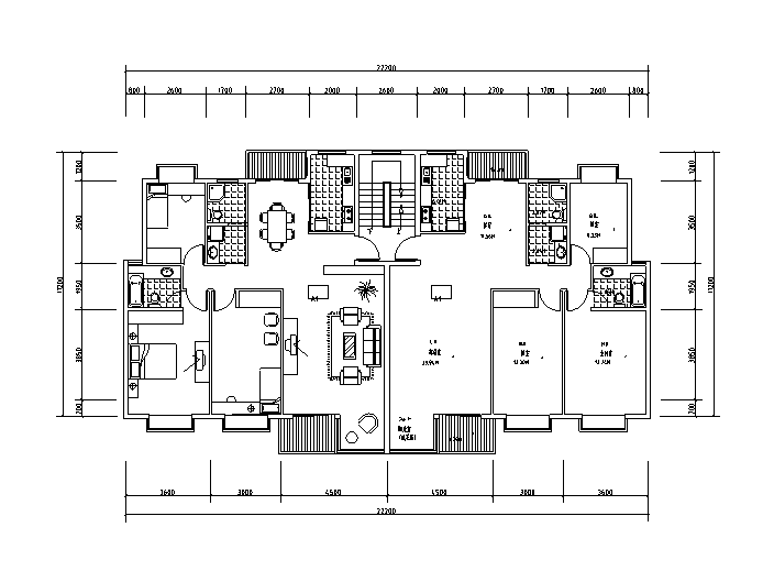 5套多层住宅户型平面图（CAD）-多层住宅户型平面图3