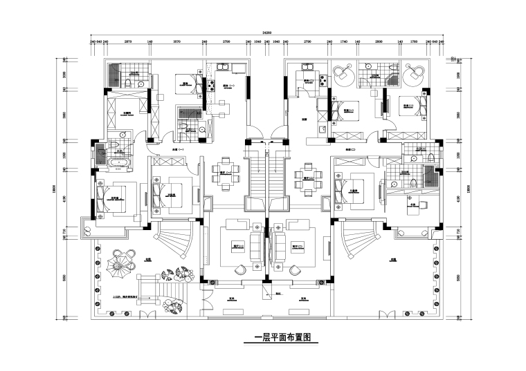 工业创意园室内效果图资料下载-虞山尚园公寓室内装修施工图+效果图