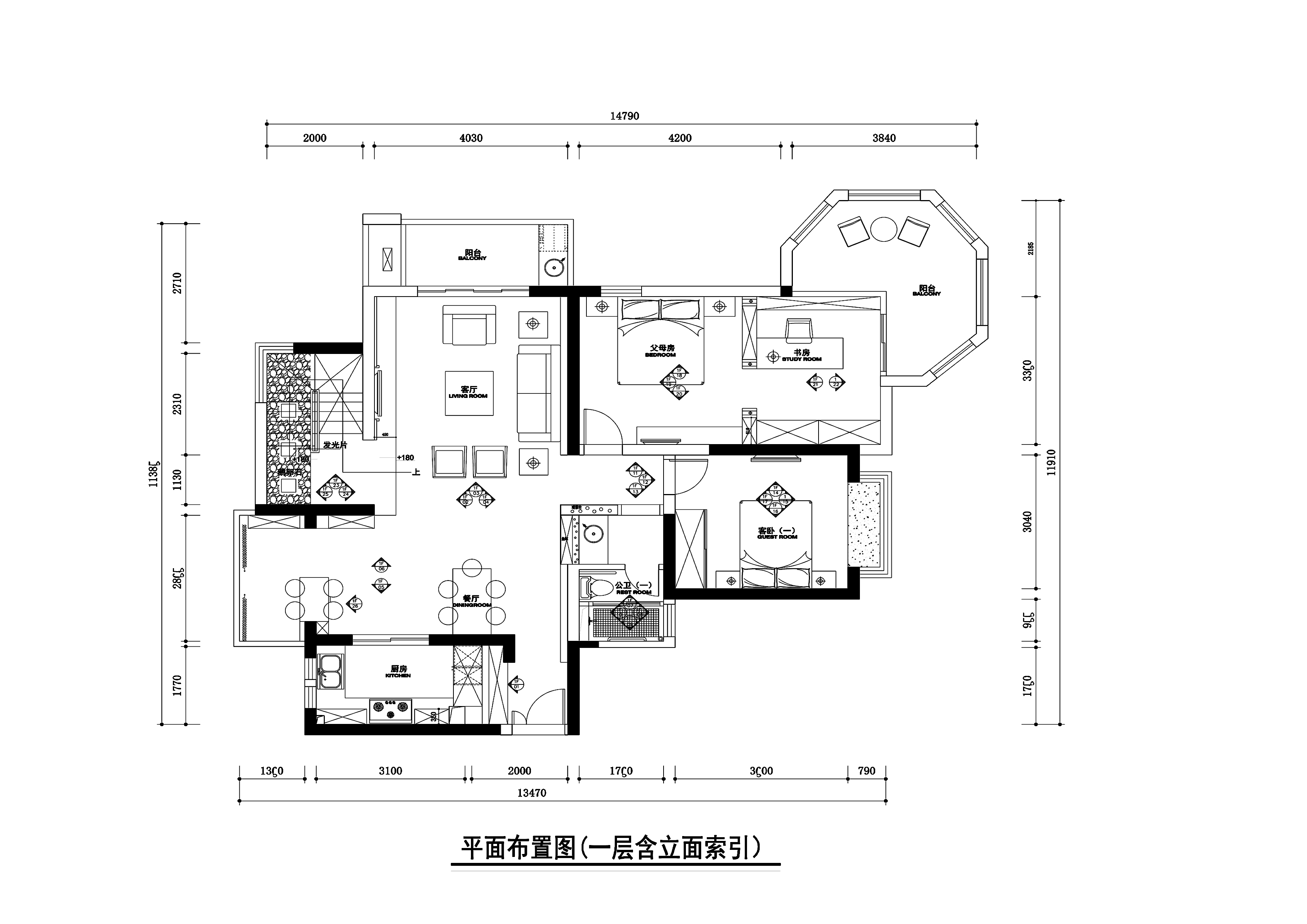 一空设计[玫瑰园]别墅460方-室内设计作品-筑龙室内设计论坛