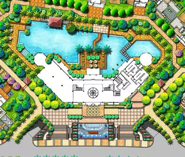 57张景观入口平面图参考意向