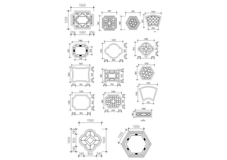 中式构件详图（牌坊，仿古宅，清式斗拱等）-古建筑窗施工汇集