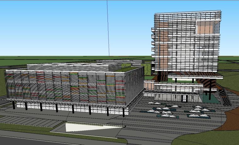 墨西哥城康宝莱总部资料下载-科莱恩化工上海总部研发大楼建筑模型