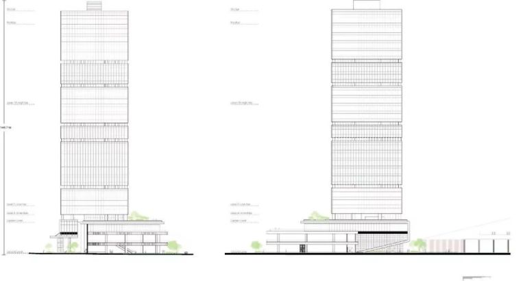140米高：全玻璃幕“方形”综合体_26
