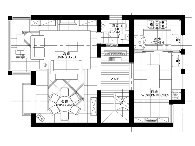 禅茶风格装修效果图资料下载-三层美式风格私人住宅装修施工图+效果图