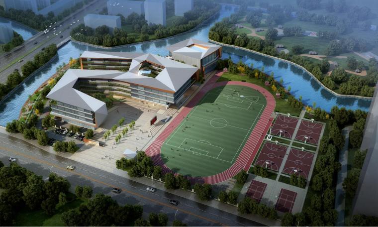 湖南大学建筑模型资料下载-现代风格学校建筑模型设计