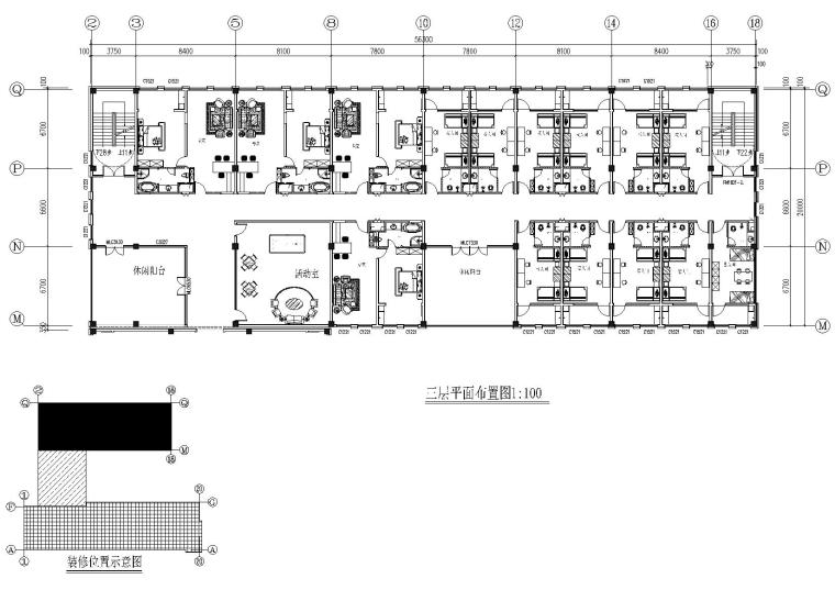 盘州刺梨循环综合利用建设项目宿舍楼装修-三层平面图