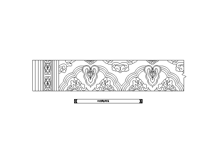 中式建筑构件CAD资料下载-中式建筑宋式盒子彩画图块（CAD）