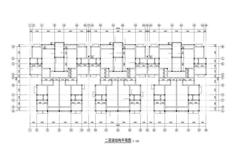 7层住宅图纸资料下载-7层保障房住宅楼结构施工图纸（砖混结构）