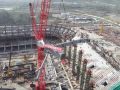 浦东足球场屋盖钢结构开始施工