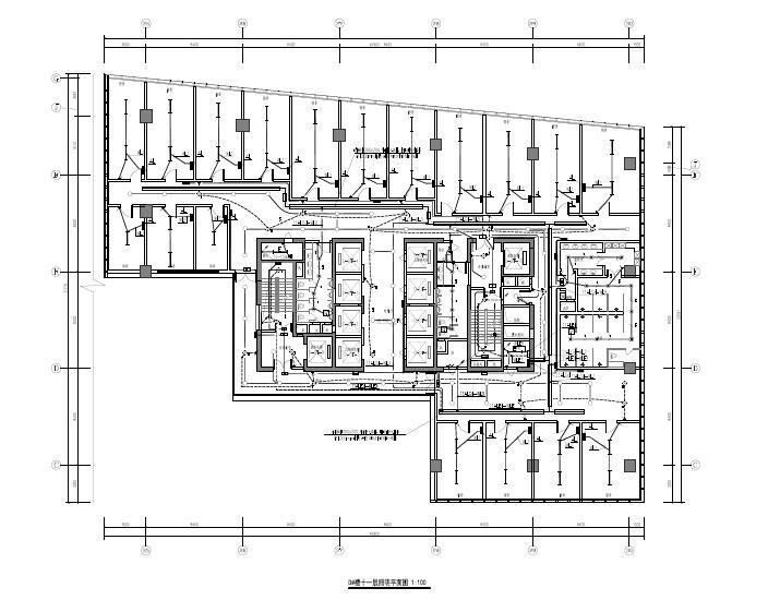 广东综合办公楼绿建申报材料（含施工图）-照明平面图-2