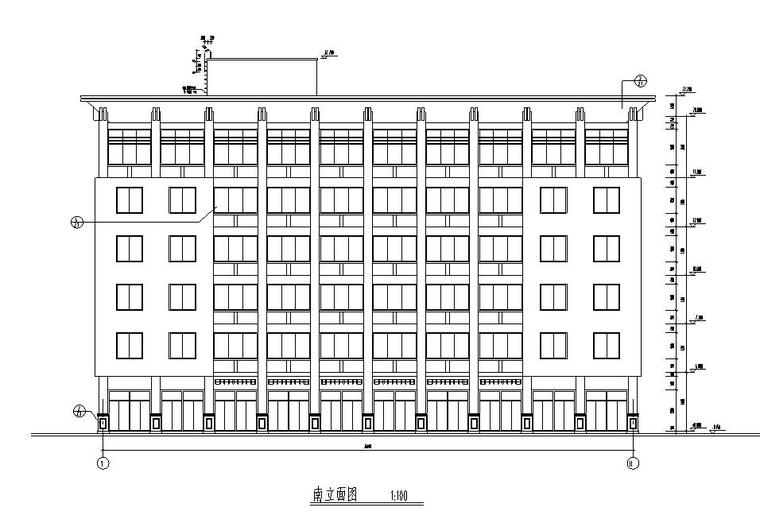南立面图