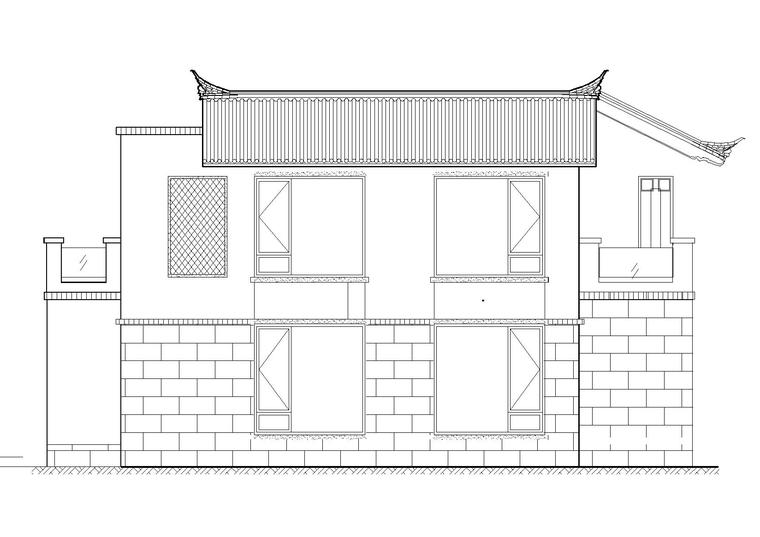 单家独院式二层别墅施工图
