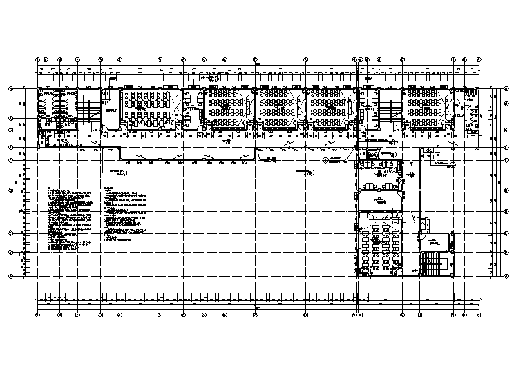 [四川]某中学教学楼综合楼全套施工图-三层平面图