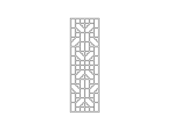 中式建筑构件CAD资料下载-建筑常用中式窗花类模块（CAD）